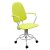 Кресло КР14 на винтовой опоре с подлокотниками (цвет светло зеленый)