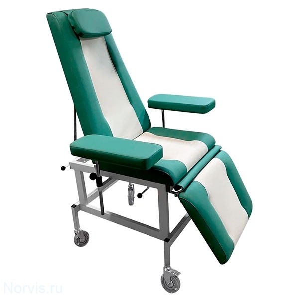 Кресло-кушетка на колесах К03 (цвет зеленый / вставки белые)