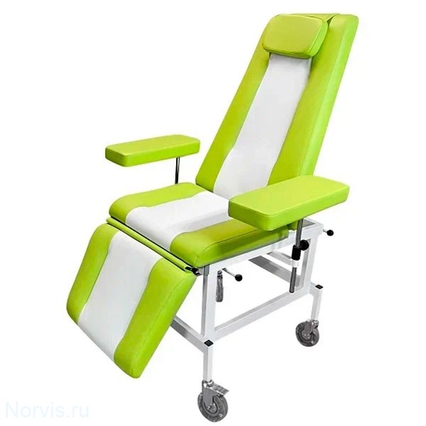 Кресло-кушетка на колесах К03 (цвет светло-зеленый / вставки белые)