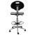 Кресло КР12-В высокое (полиуретан, газлифт, опора) черный