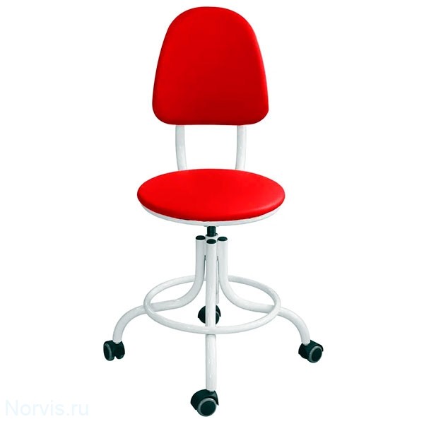 Кресло КР01 на винтовой опоре (цвет красный)