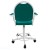Кресло на винтовой опоре с подлокотниками КР15/П (обивка цвет зеленый)