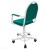 Кресло на винтовой опоре с подлокотниками КР15/П (обивка цвет зеленый)