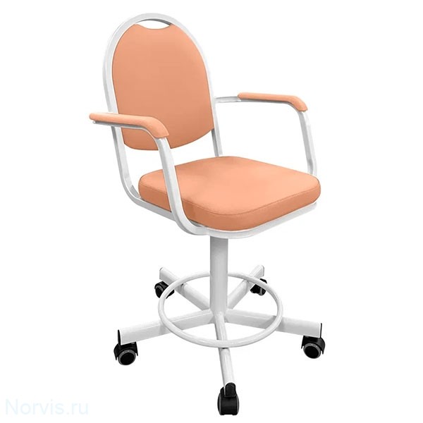 Кресло на винтовой опоре с подлокотниками КР15/П (цвет бежевый)
