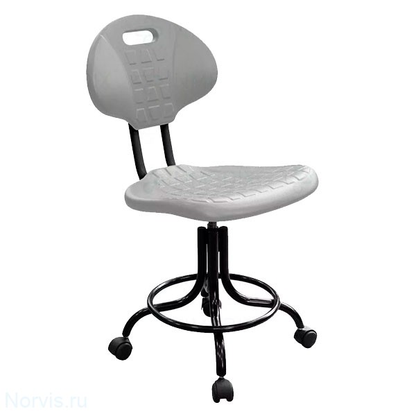 Кресло КР10-1 на винтовой опоре (полиуретан цвет серый)